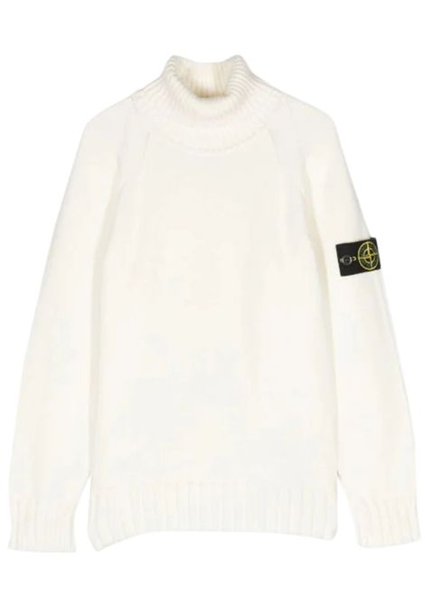 Maglione bambino panna in cotone Stone Island | 7716504/DEBPANNA
